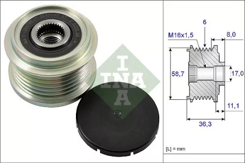 Ina Overrunning Alternator Clutch Pulley For Citroën Fiat Ford Ford Australia Peugeot Box