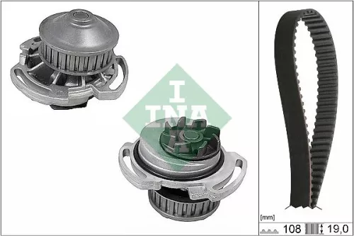 Ina Water Pump & Timing Belt Kit For Audi Vw 50 80 Derby Golf Jetta Passat Polo 