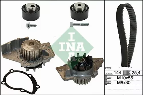 Ina Water Pump & Timing Belt Kit For Citroën Fiat Lancia Peugeot 806 807 C8 Evas