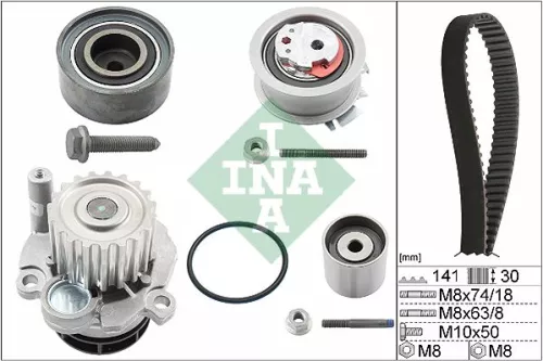 Ina Water Pump & Timing Belt Kit For Audi Chrysler Dodge Jeep Mitsubishi Seat Sk