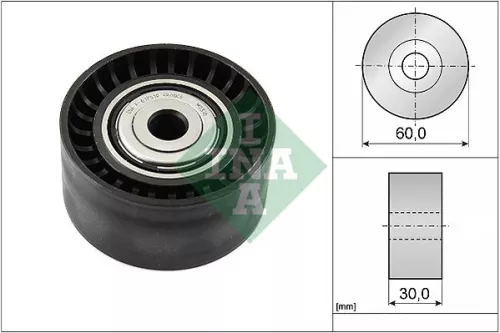Ina Deflection Idler Guide Pulley V-ribbed Belt For Dacia Fiat Iran Khodro Mercedes-be