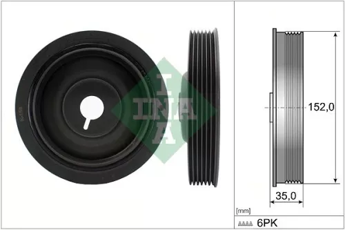 Ina Crankshaft Pulley for Dacia Nissan Renault Almera Captur Clio Cube Dokk