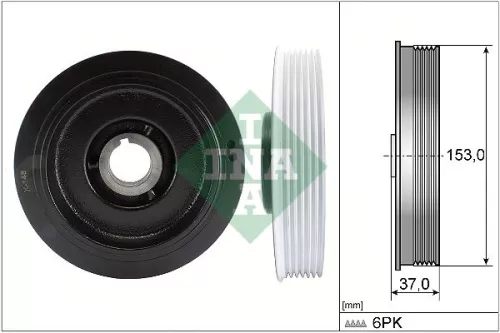 Ina Crankshaft Pulley for Citroën Fiat Lancia Peugeot 206 206 Van 307 307 S