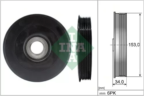 Ina Crankshaft Pulley for Citroën Ford Mazda Mini Peugeot Volvo 1007 107 2 