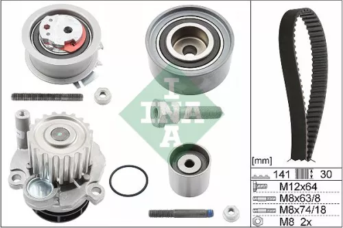 Ina Water Pump & Timing Belt Kit For Audi Seat Skoda Vw A3 Altea Altea Xl Golf G