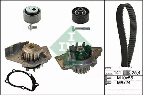 Ina Water Pump & Timing Belt Kit For Citroën Fiat Lancia Peugeot Suzuki 206 306 