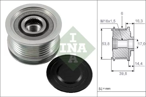 Ina Overrunning Alternator Clutch Pulley For Citroën Ford Mitsubishi Peugeot 4007 C-cross