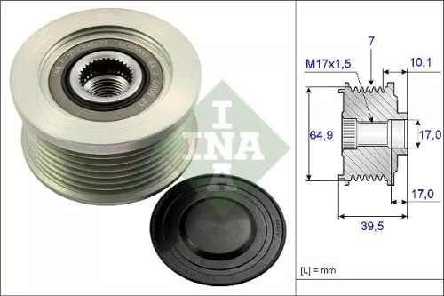 Ina Overrunning Alternator Clutch Pulley For Nissan Cabstar Murano Navara Np300 Nt400 Cab