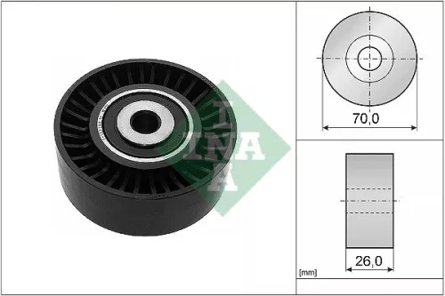 Ina Deflection Idler Guide Pulley V-ribbed Belt For Ford Jaguar Land Rover Discovery S
