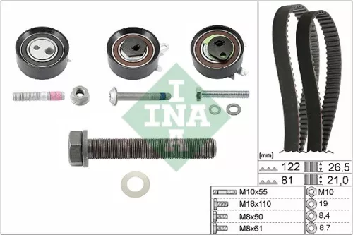 Ina Timing Belt Kit For Volvo Vw 850 Lt 28-35 Lt 28-46 S70 S80 Transporter V70
