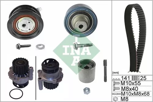 Ina Water Pump & Timing Belt Kit For Seat Skoda Vw Fabia Ibiza Polo
