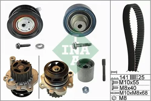 Ina Water Pump & Timing Belt Kit For Audi Seat Skoda Vw A3 Bora Cordoba Golf Ibi