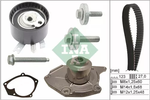 Ina Water Pump & Timing Belt Kit For Dacia Mahindra Renault Nissan Renault Almer