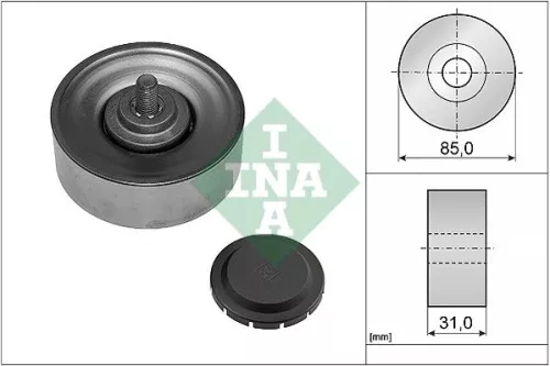 Ina Deflection Idler Guide Pulley V-ribbed Belt For Bmw 5 6 7