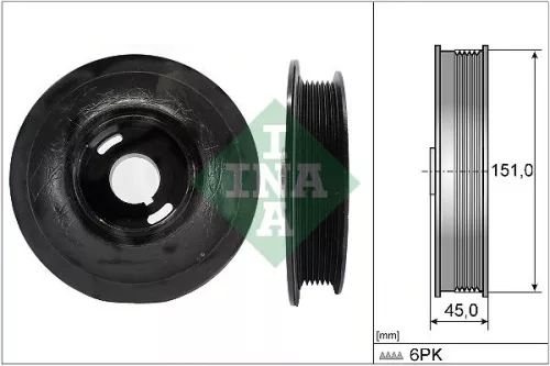 Ina Crankshaft Pulley for Chevrolet Opel Saab Vauxhall 9-3 9-5 Astra Astrav