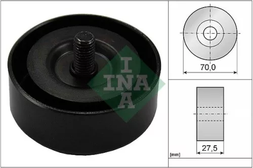 Ina Deflection Idler Guide Pulley V-ribbed Belt For Hyundai Kia Accent Carens Cerato E