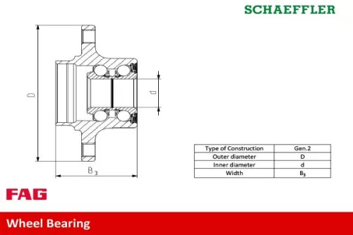 Schaeffler FAG Schaeffler FAG 713 6405 70 Fag Rear Wheel Bearing Kit For Citroën Fiat Opel Peugeot Vauxhall Boxer Ducato J 