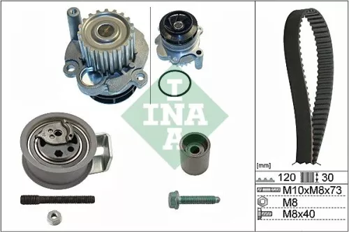 Ina Water Pump & Timing Belt Kit For Audi Ford Seat Skoda Vw A3 A4 A6 Alhambra B
