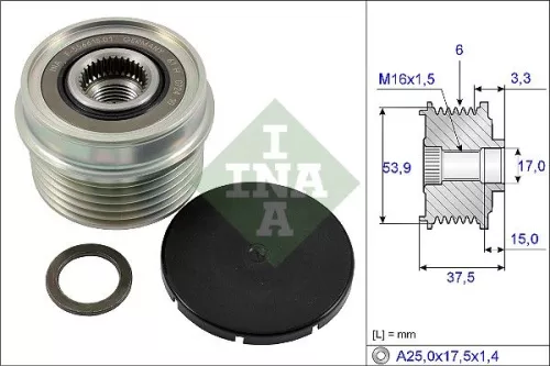 Ina Overrunning Alternator Clutch Pulley For Ford Transit Transit Tourneo