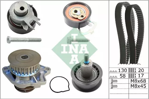 Ina Water Pump & Timing Belt Kit For Seat Skoda Vw Altea Xl Caddy Fabia Golf Gol