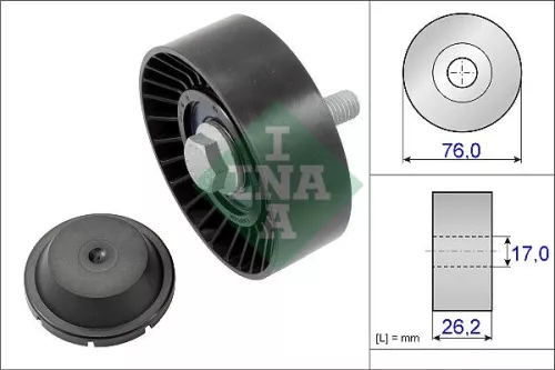 Ina Deflection Idler Guide Pulley V-ribbed Belt For Audi Seat Skoda Vw A1 A3 Altea Alt