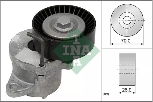 Ina Belt Tensioner V-ribbed Belt For Chevrolet Opel Saab Vauxhall 9-5 Astra Casc