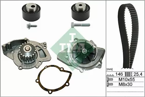 Ina Water Pump & Timing Belt Kit For Citroën Fiat Lancia Peugeot 406 607 807 C5 