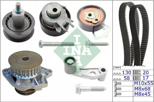Ina Water Pump & Timing Belt Kit For Audi Seat Skoda Vw Vw (Svw) A2 Altea Altea 