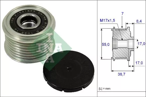 Ina Overrunning Alternator Clutch Pulley For Infiniti Mercedes-benz Nissan Nissan (Dfac) 