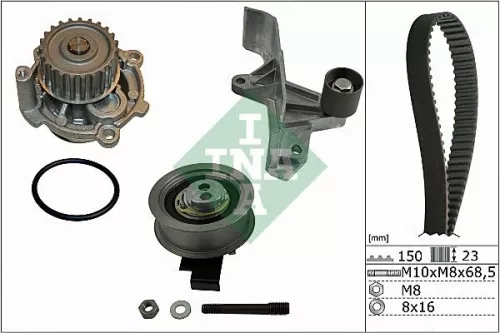 Ina Water Pump & Timing Belt Kit For Audi Vw A4 A6 Passat