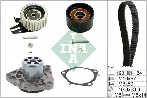 Ina Water Pump & Timing Belt Kit For Alfa Romeo Chrysler Fiat Jeep Lancia Opel S