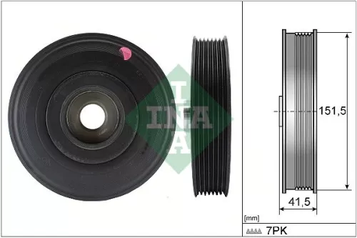 Ina Crankshaft Pulley for Nissan Renault Grand Scénic Laguna Megane Megane 
