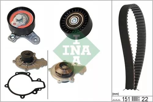 Ina Water Pump & Timing Belt Kit For Chevrolet Daewoo Holden Opel Vauxhall Antar