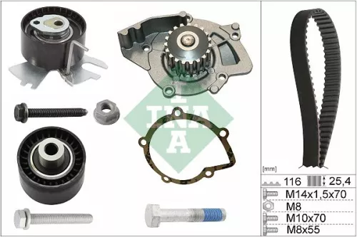 Ina Water Pump & Timing Belt Kit For Citroën Ds Fiat Ford Ford Australia Peugeot