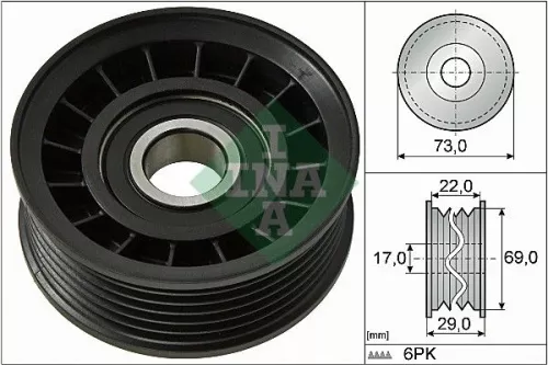 Ina Deflection Idler Guide Pulley V-ribbed Belt For Ford Ford (Changan) Ford Australia