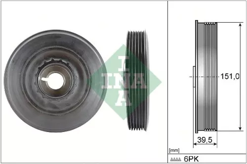 Ina Crankshaft Pulley for Dacia Infiniti Lada Mahindra Renault Mercedes-ben