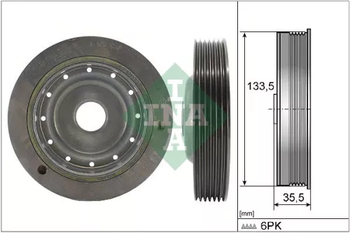 Ina Crankshaft Pulley for Renault 19 Clio Kangoo Kangoo / Grand Kangoo Lagu