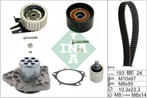 Ina Water Pump & Timing Belt Kit For Opel Saab Vauxhall 9-5 Astra Cascada Insign