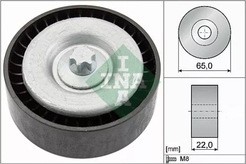 Ina Deflection Idler Guide Pulley V-ribbed Belt For Mercedes-benz Mitsubishi Smart Col