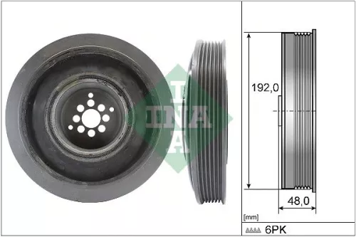 Ina Crankshaft Pulley for Audi Vw A4 A4 Allroad A5 A6 A6 Allroad A7 A8 Phae
