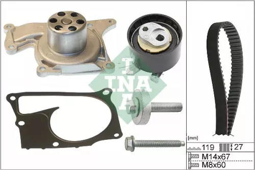 Ina Water Pump & Timing Belt Kit For Dacia Infiniti Mercedes-benz Nissan Renault