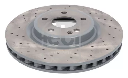 2x Febi Front Perforated/vented Brake Disc For Mercedes-benz A-class B-cla