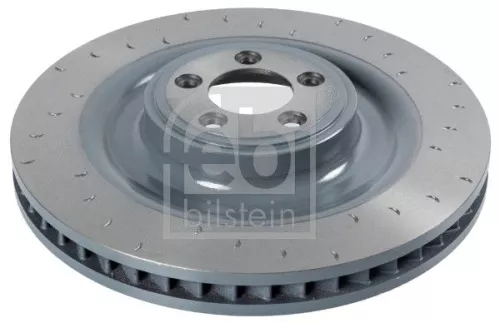 Febi Single Front Right Slotted/internally Vented Brake Disc For Jaguar Xk
