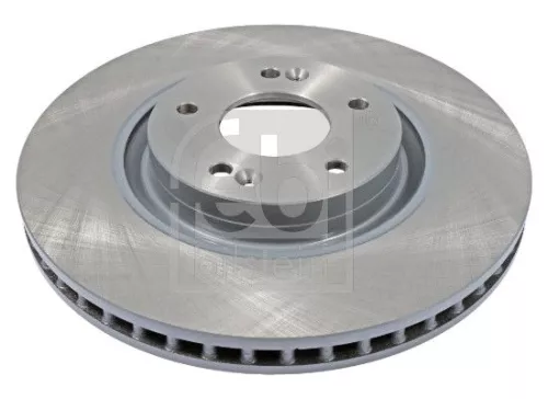 2x Febi Front Internally Vented Brake Disc For Hyundai Kia Mitsubishi Cee'