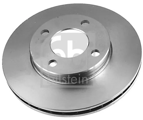 2x Febi Front Internally Vented Brake Disc For Audi 100 80 90