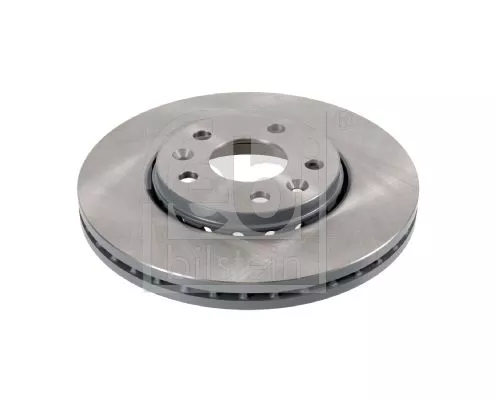 2x Febi Front Internally Vented Brake Disc For Fiat Mitsubishi Nissan Opel