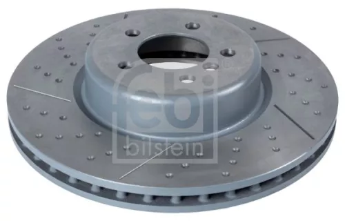 2x Febi Front Perforated/vented Brake Disc For Bmw 1 2 3 4