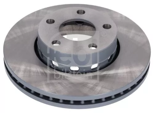 2x Febi Front Internally Vented Brake Disc For Audi 80 Coupe