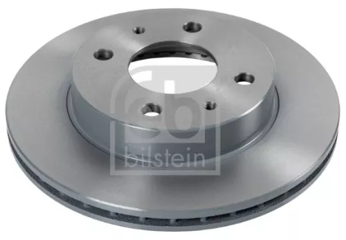 2x Febi Front Internally Vented Brake Disc For Nissan Almera Presea
