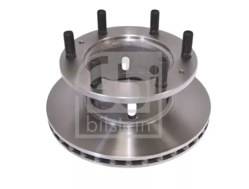 2x Febi Front Internally Vented Brake Disc For Iveco Zeta